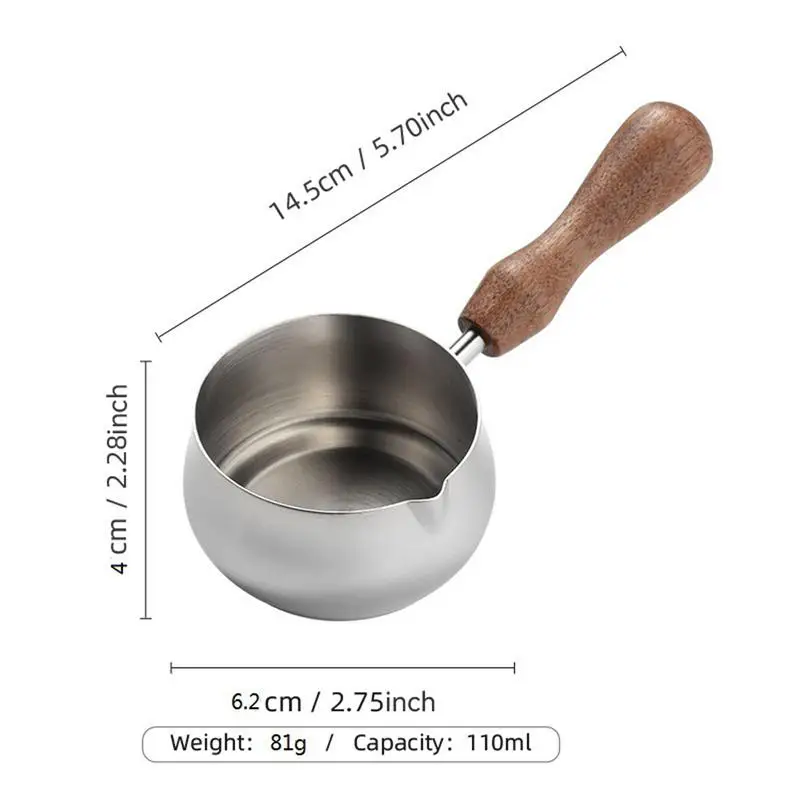 Tasse de dosage en acier inoxydable, pichet à expresso, tasse à verser, standard pour le café