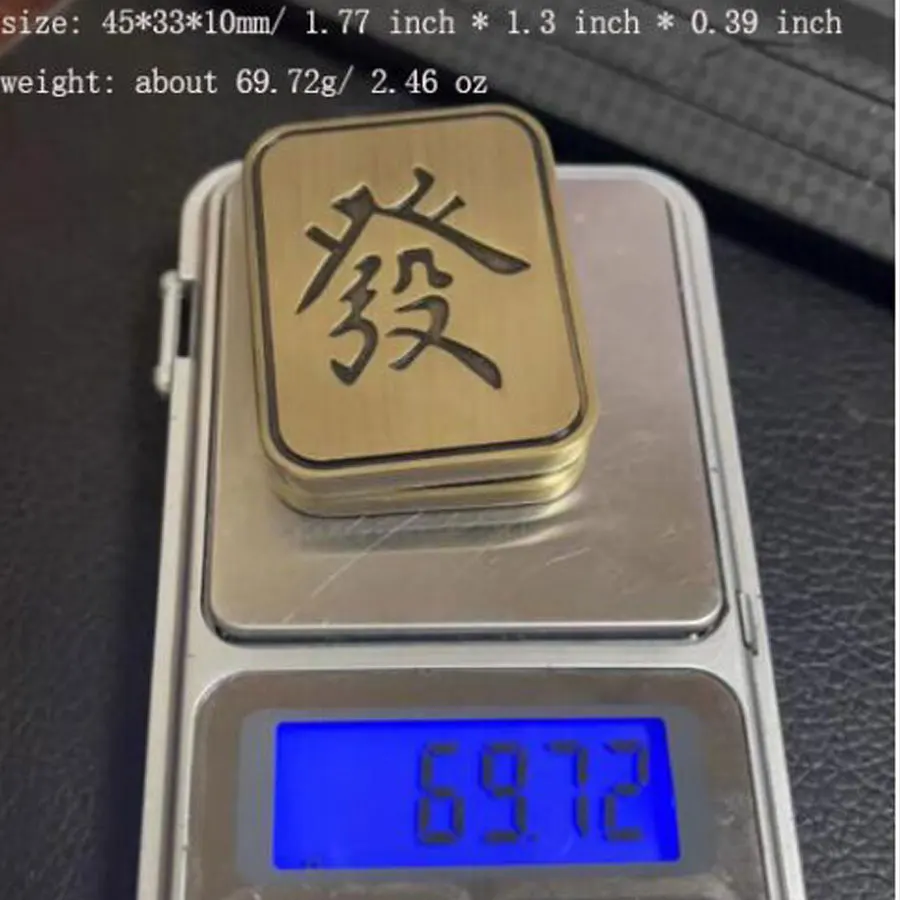 Edc kleine Zink legierung Mahjong Stil Push Slider Metall Hand zappeln Depression Spielzeug