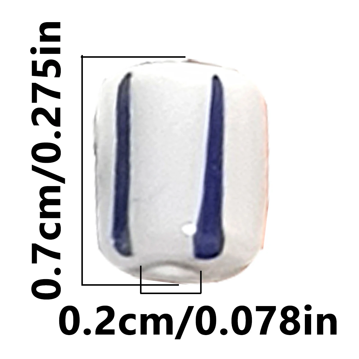 7 مللي متر 20 قطعة شريط عمودي أزرق أسطواني السيراميك الخرز أساور يدوية القلائد أقراط سلاسل اكسسوارات حبة #4