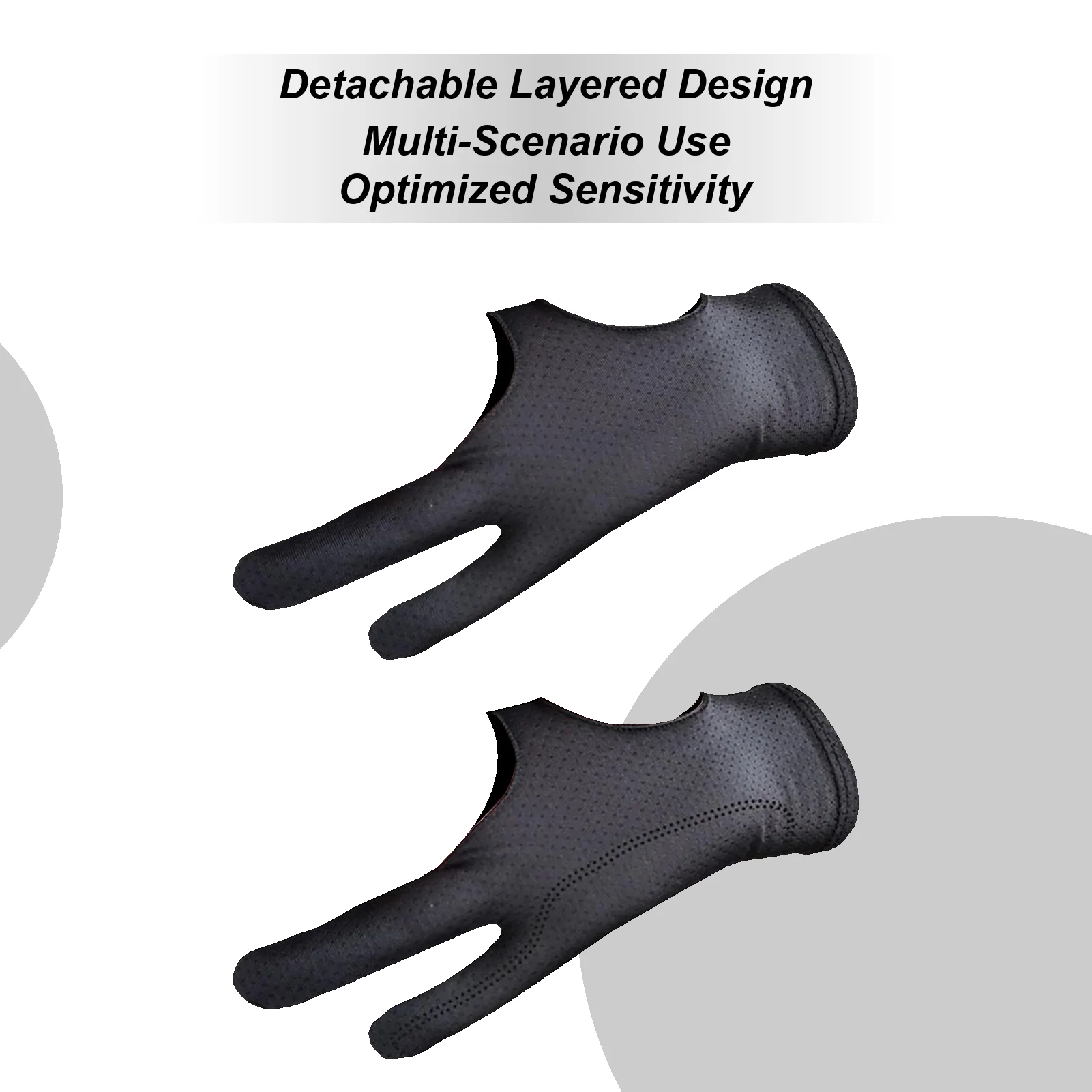 

Перчатки для рисования, перчатки для рисования с графическим планшетом на два пальца, 2 шт., дышащие перчатки для правой и левой руки для рисования бумаги