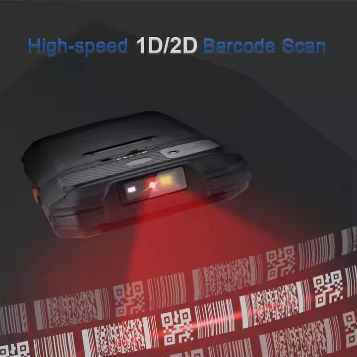 ZXY EDOO M82 Android Handheld 5G Mobile Terminal Pda IP68 1d 2d Barcode Scanner NFC Reader  With Removeable Battery 5000mAh