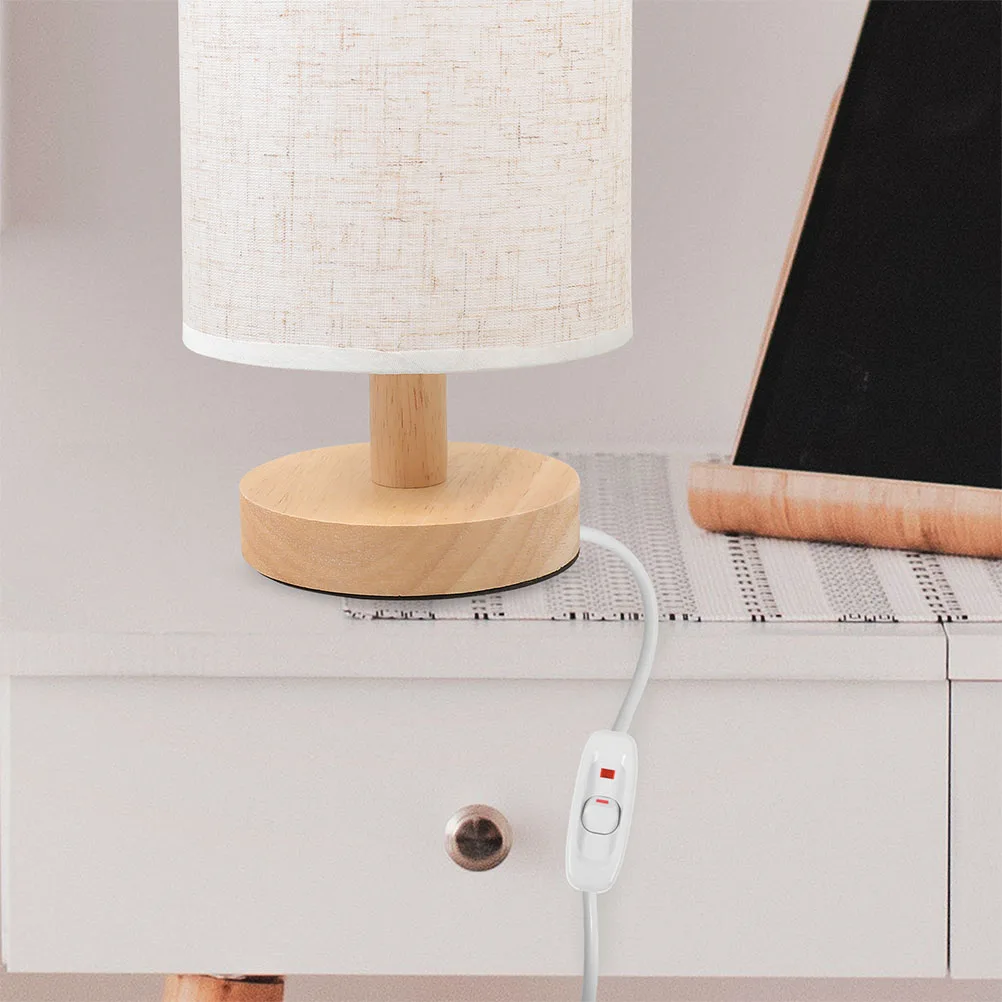 

2pcs Bedside Switch Button Vintage Design Illuminated Indicator Single Control For Lamp Desk Floor Nightstand Inline Power