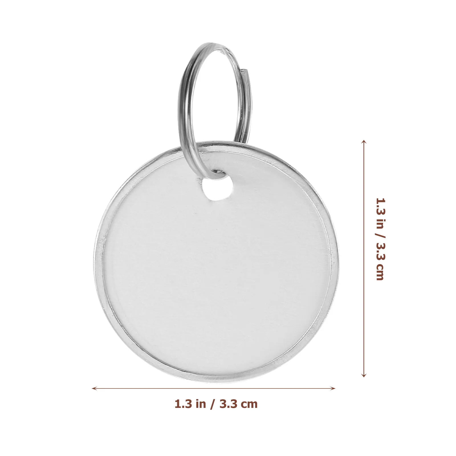 50Pcs Metal Key Label Tags Heavy Duty Split Rings for Keys Luggage Identification Name Tags Writable Cards Quick Ink Absorb