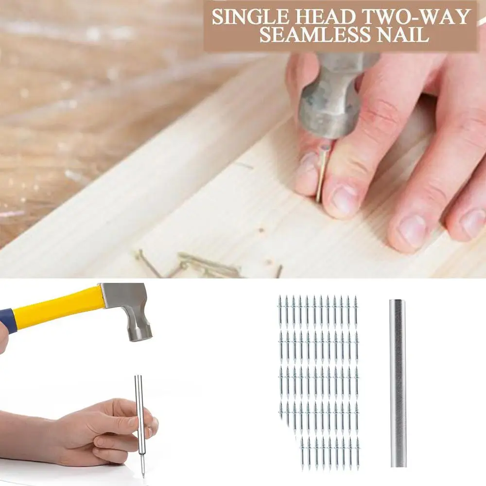 مسمار طين برأسين للألواح الخشبية غير الملحومة، أظافر لا تترك علامات، أظافر أسمنتية برأسين، خط تنورة خشب B6D0