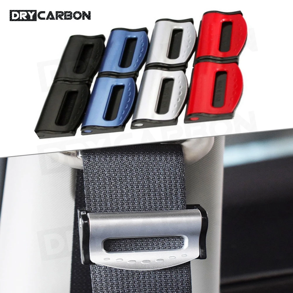 

2Pcs/Set Universal Car Seat Belts Clips Safety Adjustable Auto Stopper Buckle Plastic Clip Interior Car Body Kits Accessories