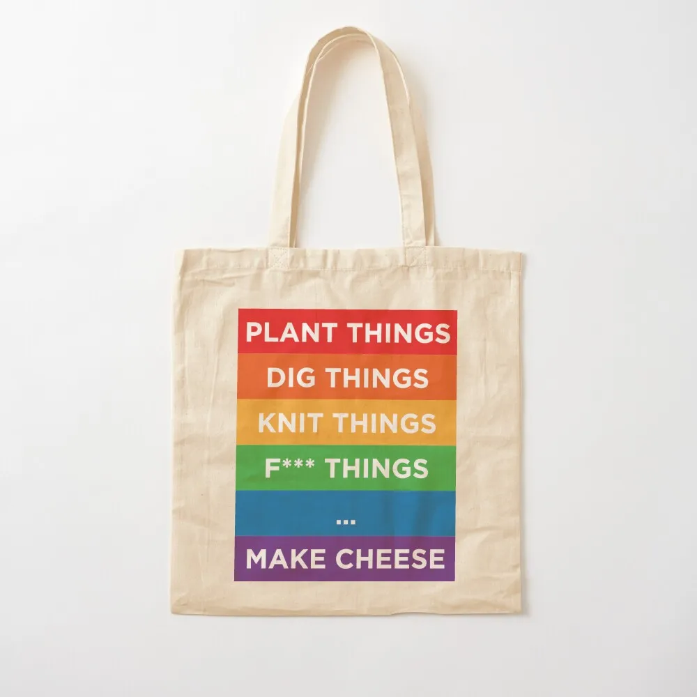 Make Cheese Tote Bag Duża torba damska spersonalizowana torba płócienna dla kobiet Canvas Tote