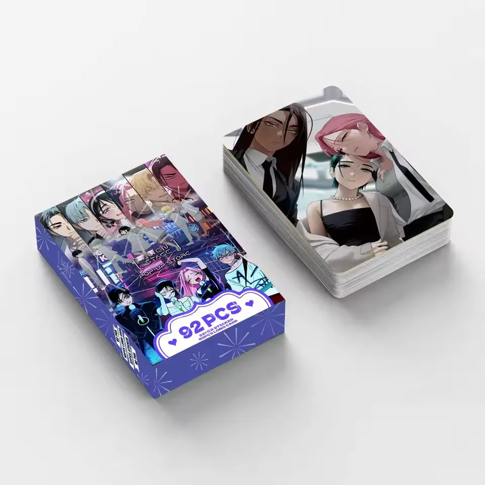 92PCS Korean Manga Alien Stage Photo Cards Set - Luka Hyuna Ivan Collectible LOMO Card With Bonus Stickers