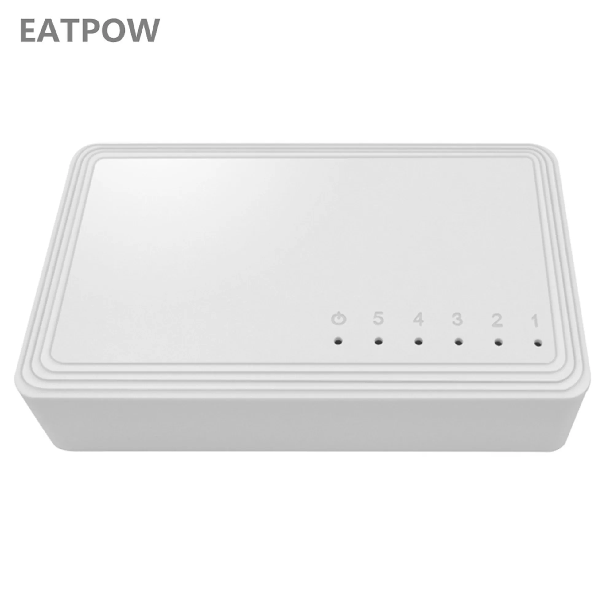 Eatpow mini plastic behuizing desktop switch 5 poort 10/100/1000mbps rj45 poorten ieee802.3/x/u snel netwerk gigabit ethernet switch