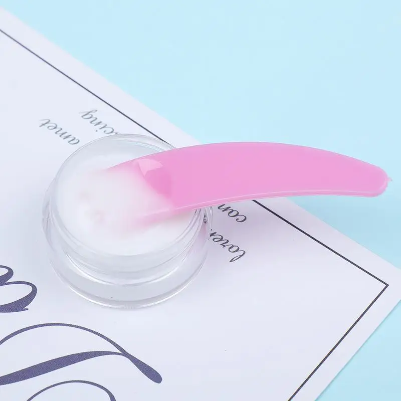 100 Uds. Palo de máscara Facial desechable espátula cosmética cuchara de media luna DIY máscara Facial cuchara palos de maquillaje de belleza herramientas de mezcla de barro