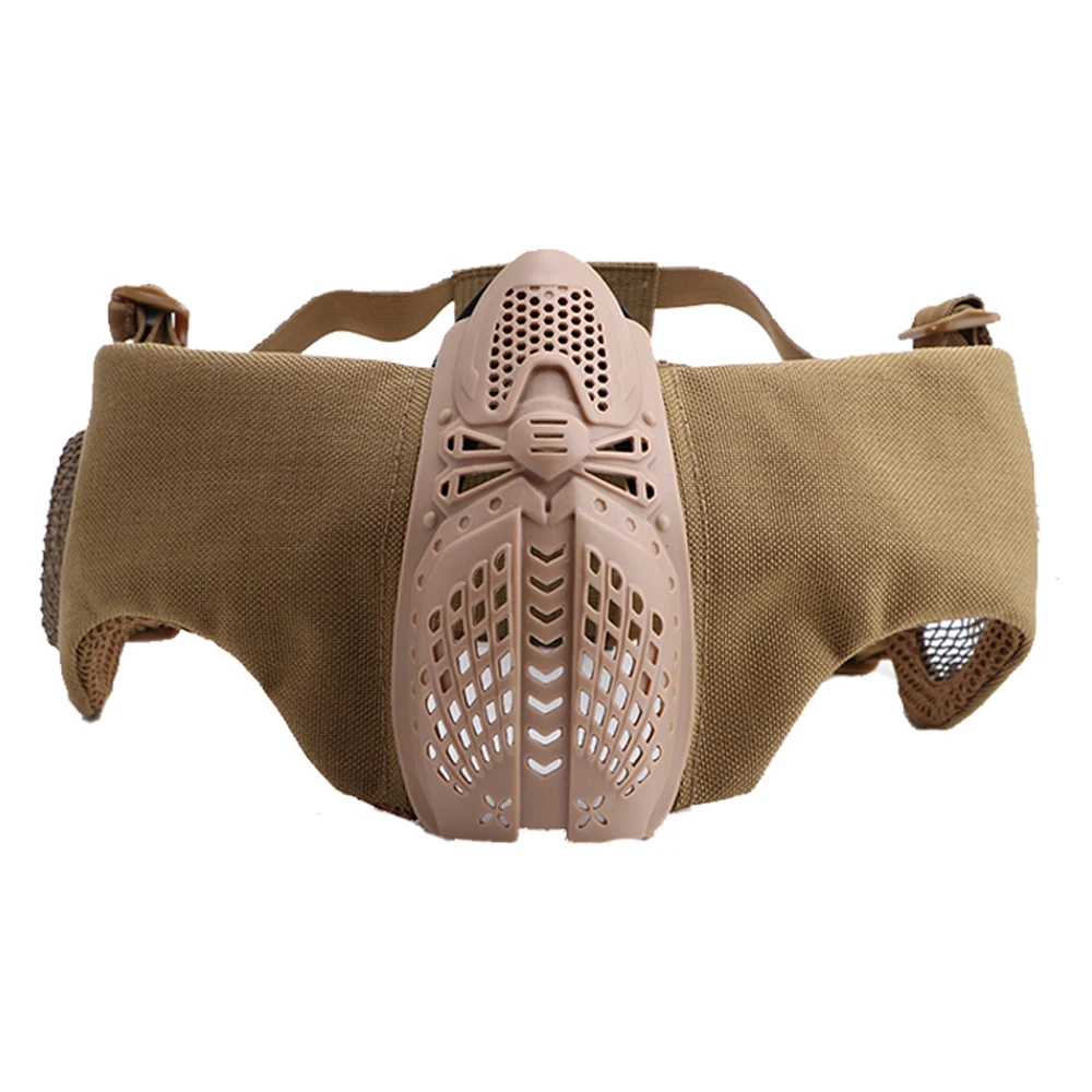 قناع ZLang التكتيكي بنصف وجه، قناع عنكبوت مضحك Airsoft BB Gun، قناع عسكري CS للحفلات التنكرية، أقنعة الهالوين #2