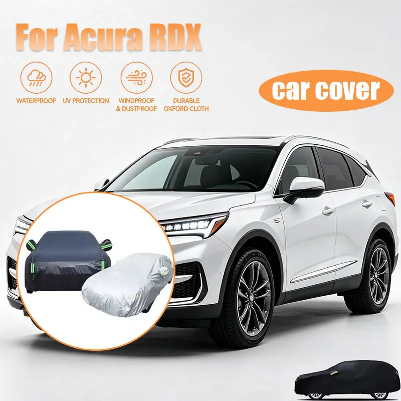 For Acura RDX Full Car Cover Reflective Strips Waterproof Snowproof Dustproof UV Protection Outdoor Auto Exterior Accessory