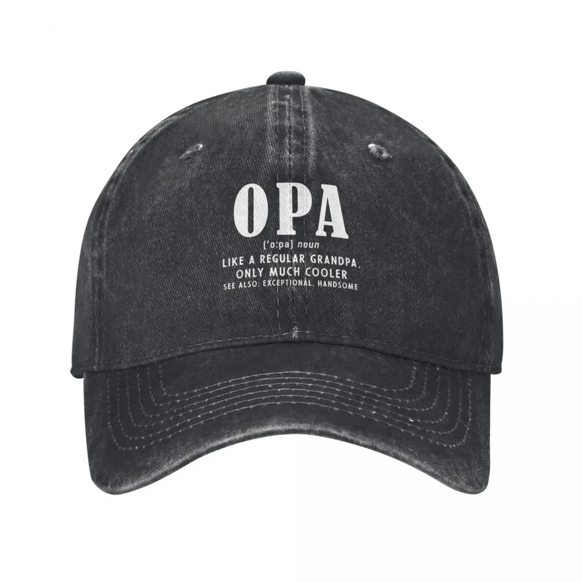 

Opa Like A Regular Grandpa Only Much Cooler Gift for Grandpa, papa , Mens Baseball Cap summer hat Anime Female Men's