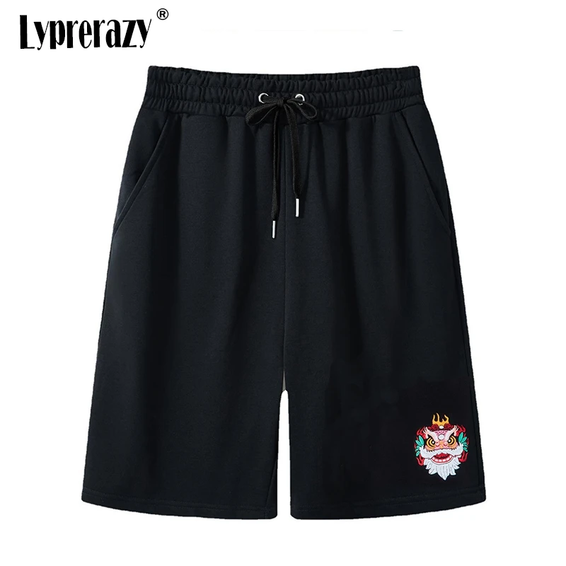 

Lyprerazy шорты с вышивкой в китайском стиле, мужские летние повседневные хлопковые шорты