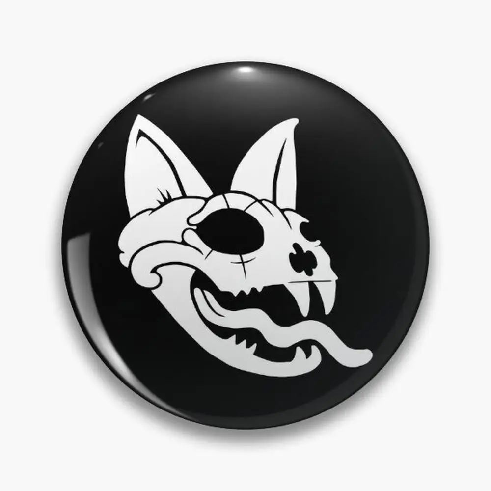 Lovejoy Cat Skull Pin Buttons Brooches Jewelry Accessory Customize Brooch Fashion Lapel Badges