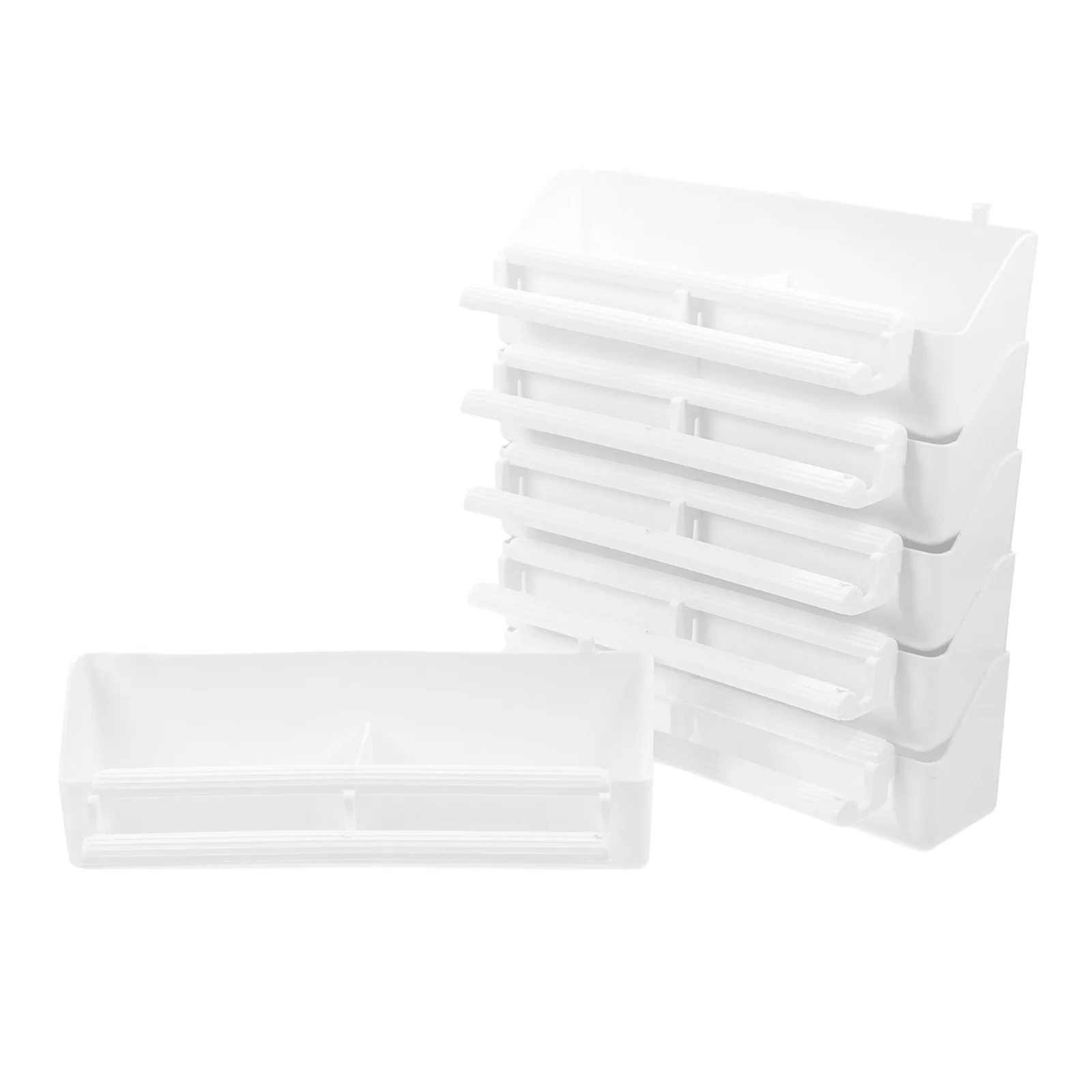 

6pcs Bird Feeder Plastic Cage Feeders For Pigeon Parrot Food Water Bowl Dish Trough Holder Container Supply Accessory