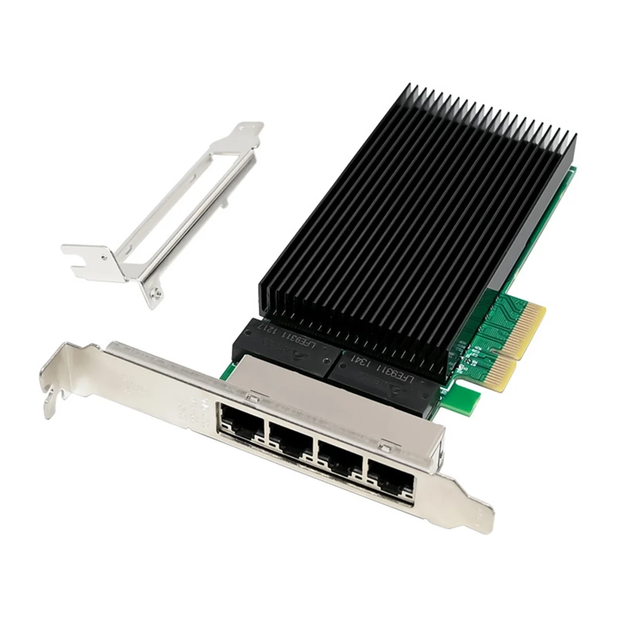 New Tech 2.5G Gigabit Network Card 4 Port RJ45 for I226 Chip PCI-E X4 Server Gigabit Ethernet NIC I226-T4 for Desktop