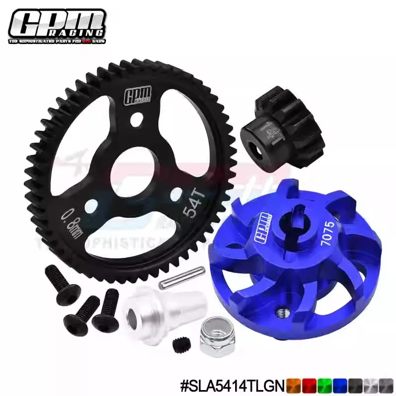 GPM 7075Alu Spur Gear Adapter Large Gear 54T Motor Gear14T/16T/17T/18T/19T/20T For TRAXXAS Slash LOW-CG Bandit Ford F-150Rustler