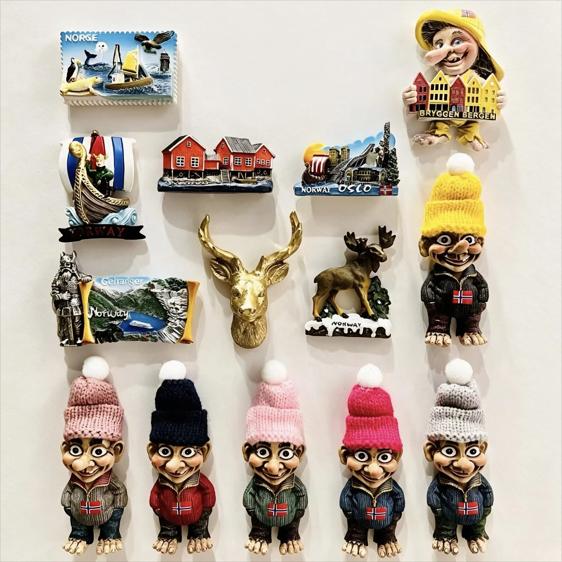 Norway 3D Fridge Magnets Ornament Tourism Souvenir Resin Refrigerator Magnets Sticker Collection Handicraft Gift Home Decoration