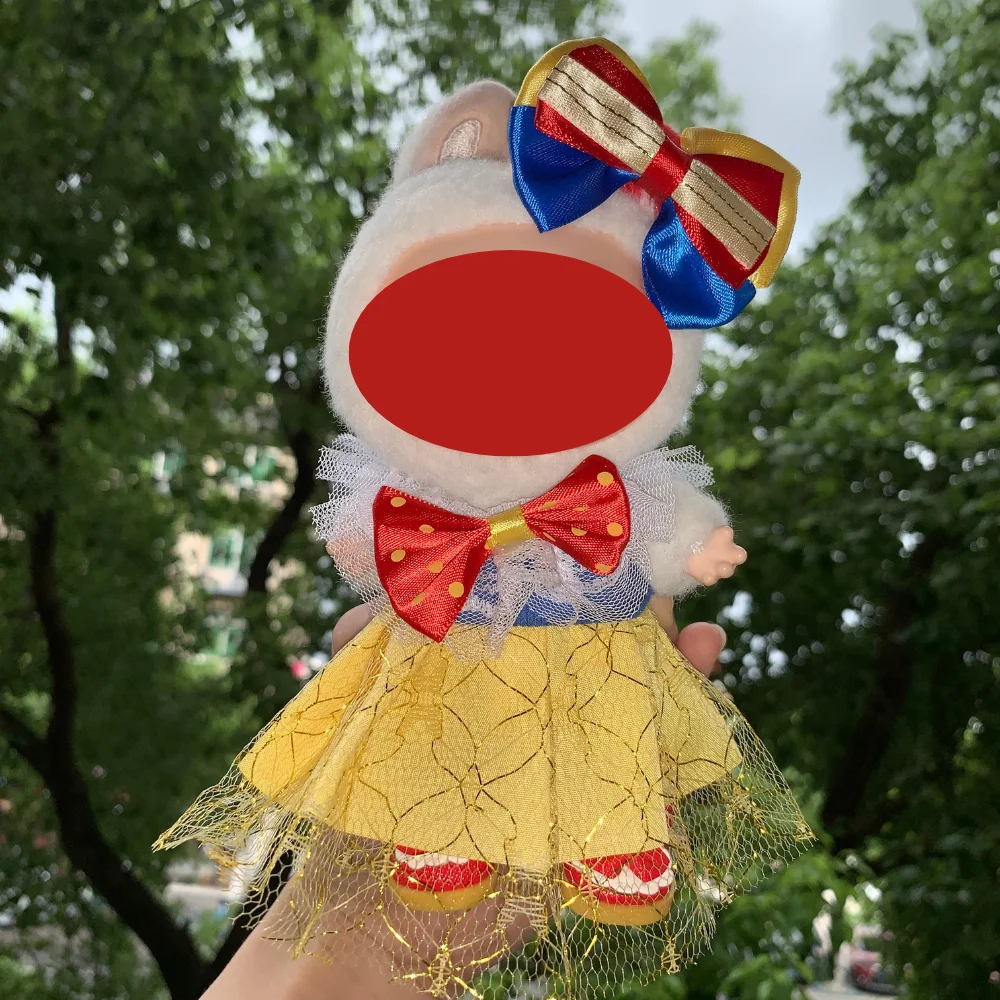 ملابس دمى LA BUBU مقاس 17 سم (دمية غير مادية) مجموعات ملابس LA BUBU، أطقم فساتين LA BUBU ودبوس الشعر، ملحقات ملابس LA BUBU