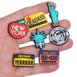 1pcs New York Statue of Liberty Shoe Charms Shoe Accessories Children Decorations Fit Wristband Classic Clog Party Present