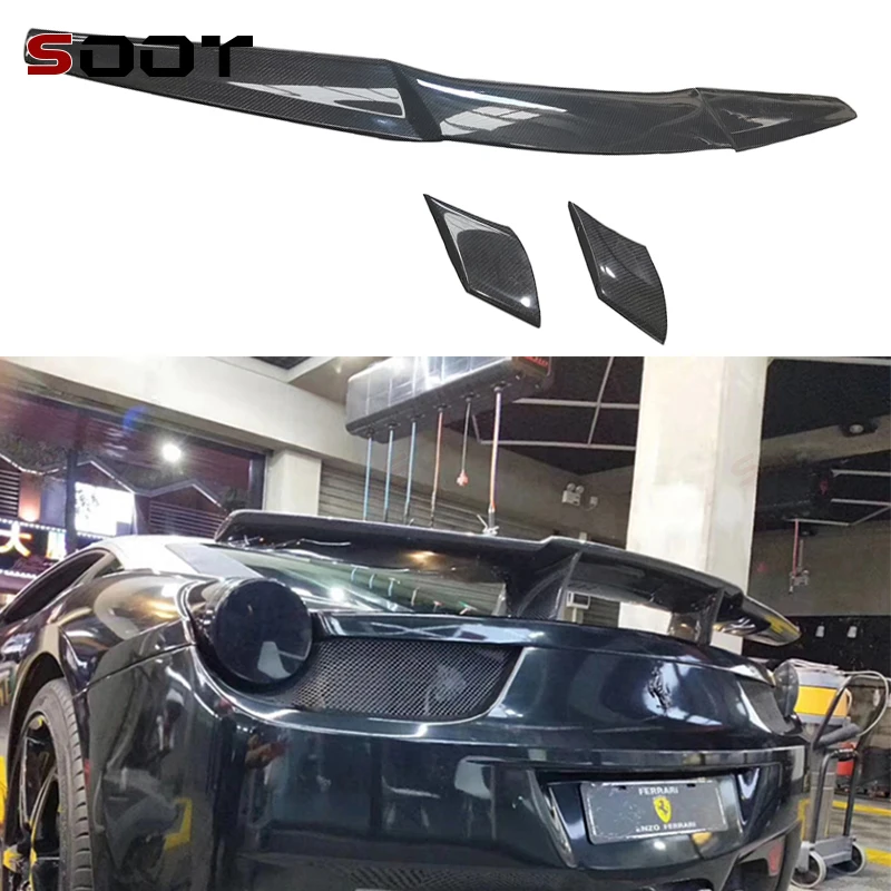 

For Ferrari 458 Carbon Fiber Rear Spoiler Rear Wing Lip Tail Trun k SpoilersTail fins Separator Upgraded Car Auto Parts