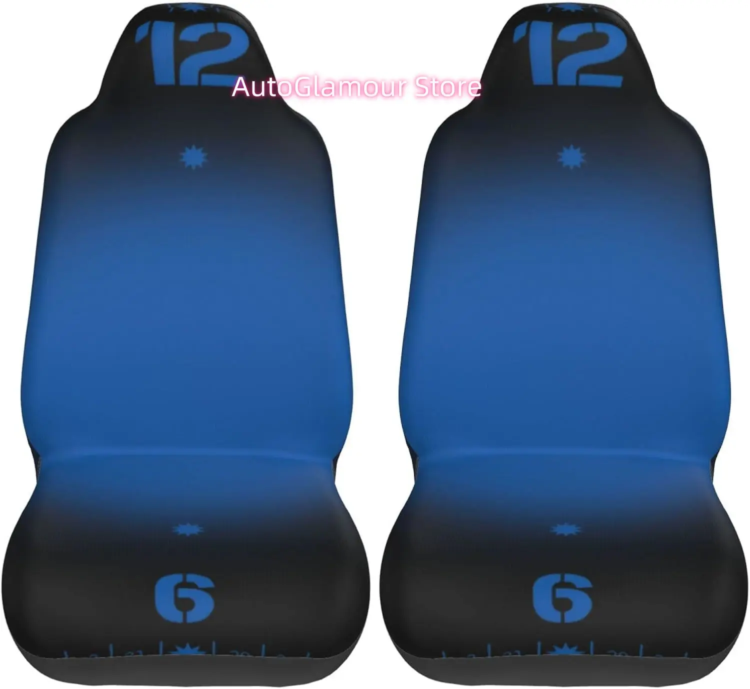 Neon Blue 2-Piece   Seat Cover Complete Set - Elastic Seat Protection Cover for Cars, Trucks, Suvs, and Trucks