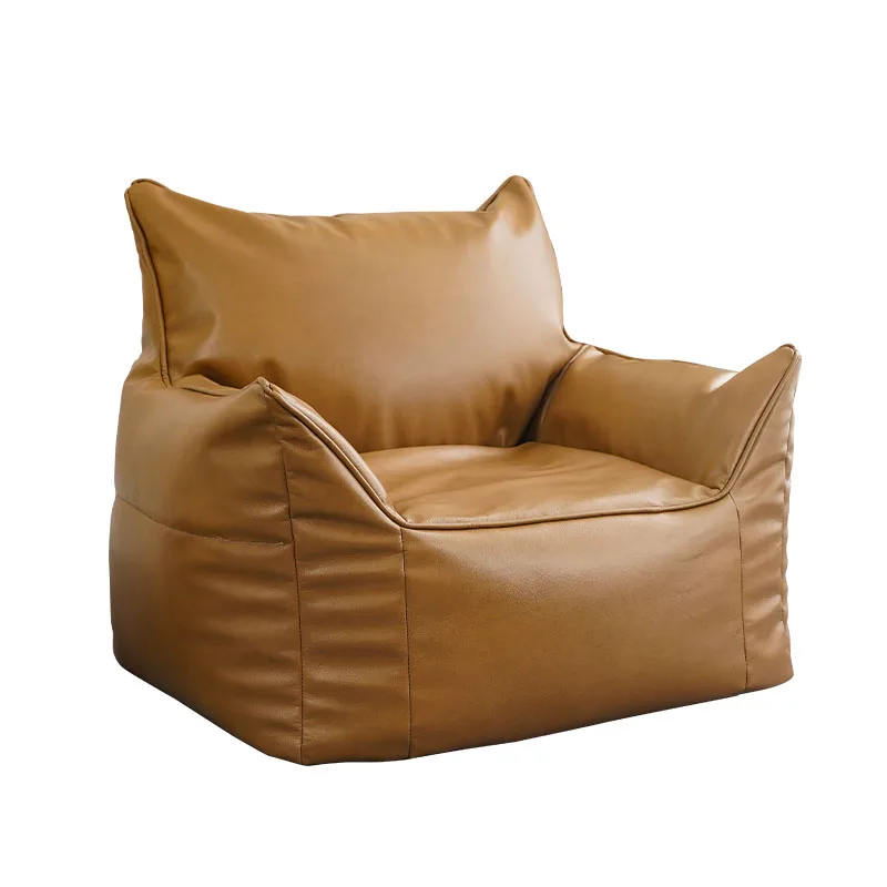 

Wyj Leather Lazy Sofa Balcony Leisure Chair Living Room Bedroom Tatami Seat