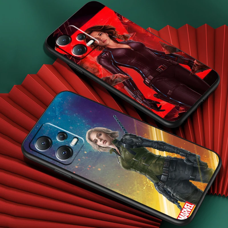 Scarlett Johansson Black Widow For Xiaomi Redmi Note 13 12R 12 12S Turbo 11 11T 11S 10 10S Pro Plus 5G Black Soft Phone Case