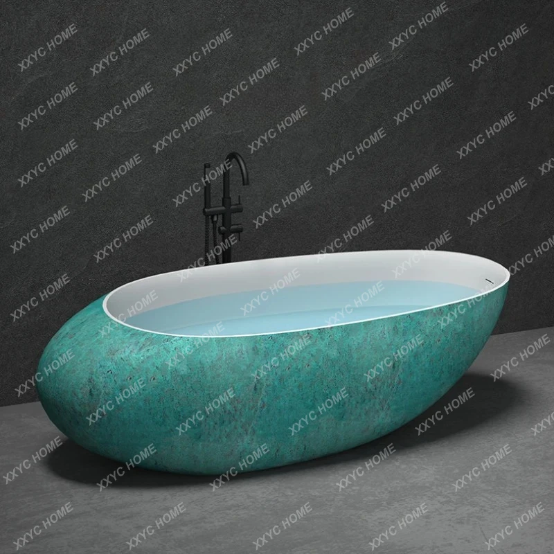 

A Free-standing artificial stone bathtub Household oval double couple antique hotel bathtub