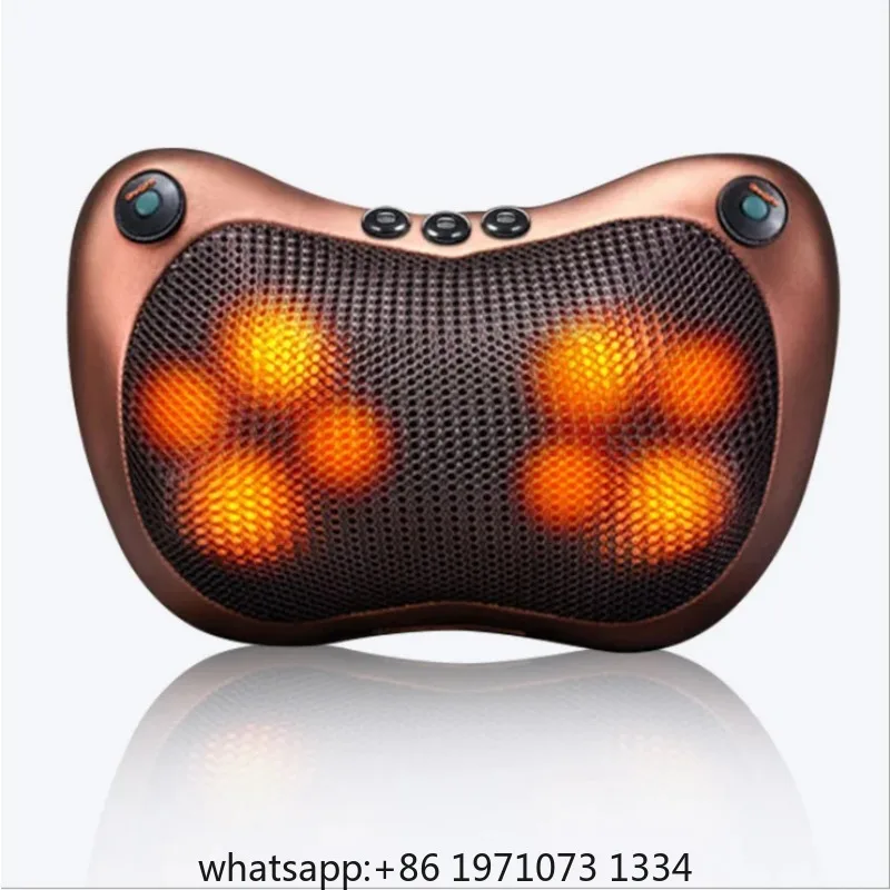 Neck Massage Pillow, Infrared Heating Kneading Massager, Lumbar Massage Cushion, Portable Heating Pad for Car Home Use