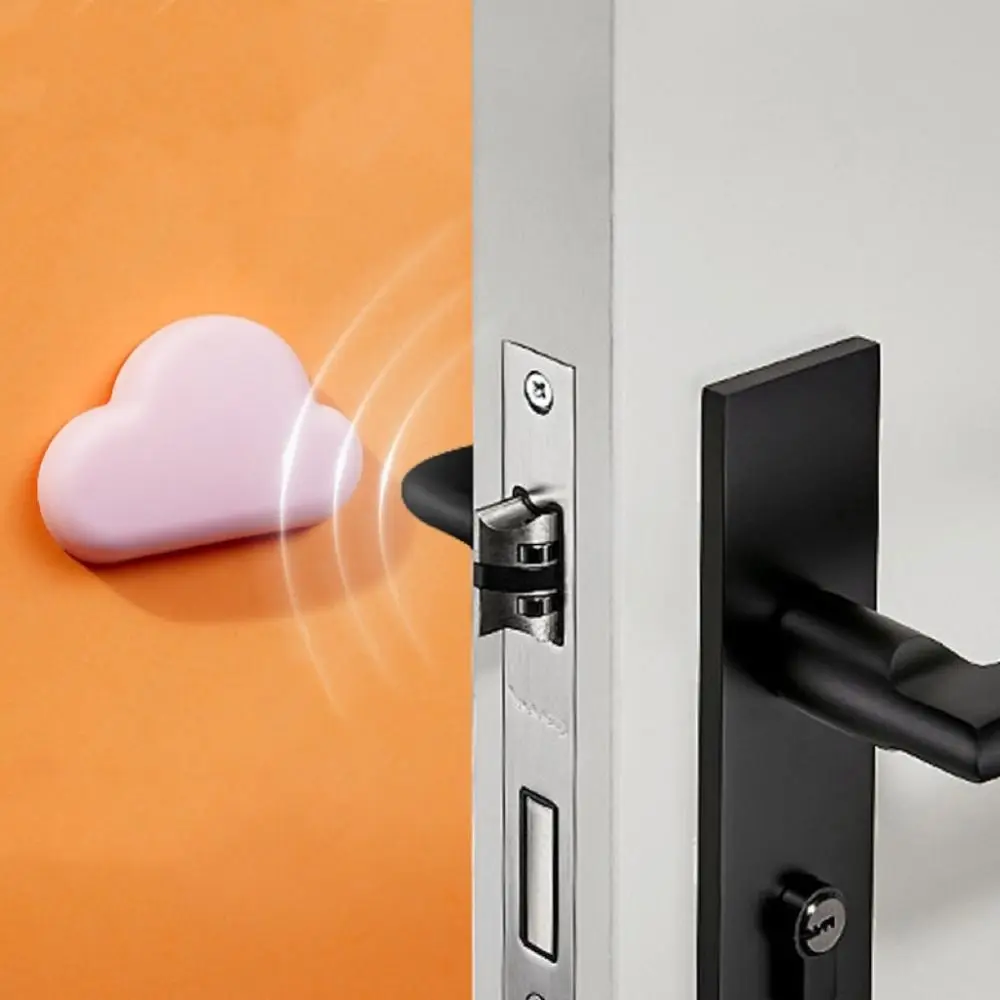 Cute Wall Protector Door Crash Pad Anti-collision Reusable Door Handle Bumper Soft Silicone Door Stopper Household