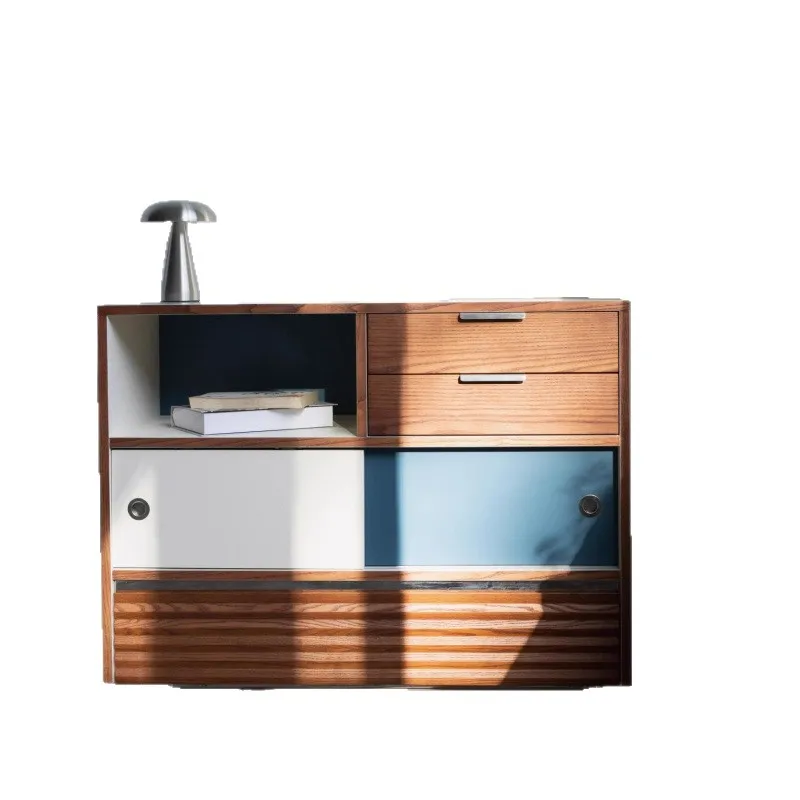 

Niche design sense Elman side cabinet, medieval Bauhaus color restaurant bookcase dining side cabinet storage
