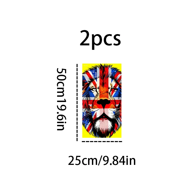 قطعتان من لافتة يونيون وملصق عمود الأسد B المتلألئ على شكل نجمة، مقاوم للماء والخدش، مناسب لجميع الموديلات