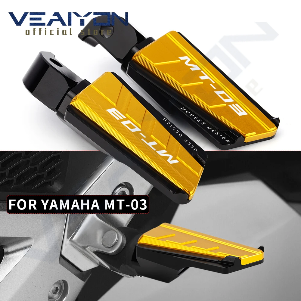 

For YAMAHA MT03 MT10 MT125 MT-03 MT-10 MT-125 MT 03 10 125 Motorcycle Rider Foot Rests Pedal Scooter Front Footrest Foot Peg