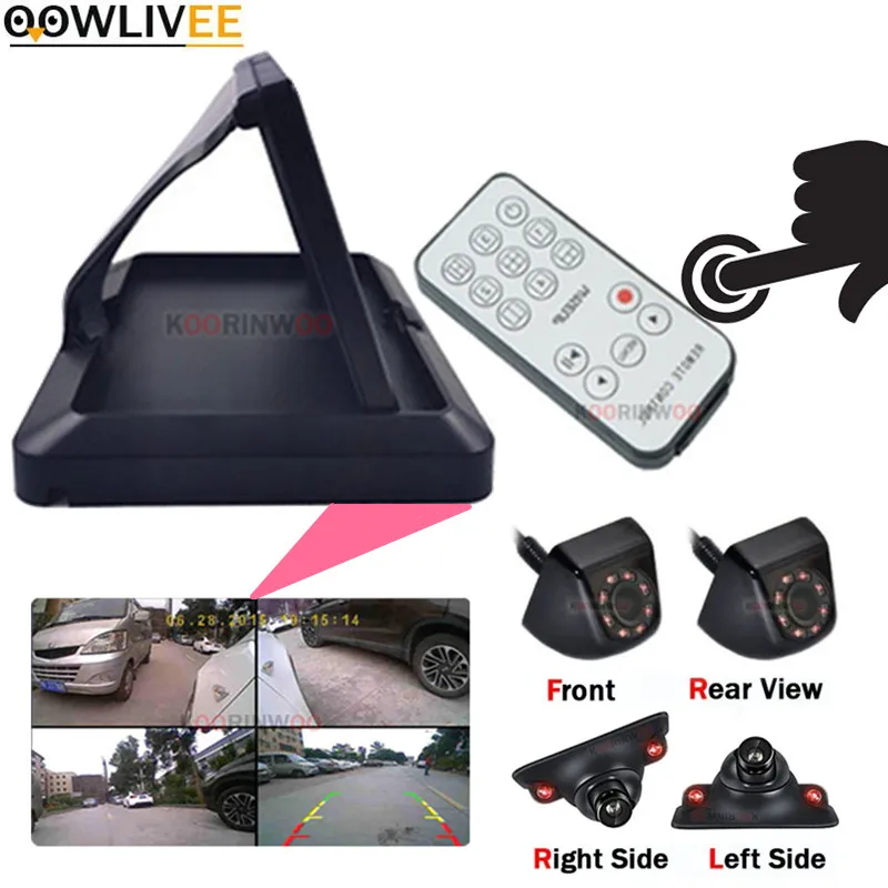 Android Auto Dashcam Video Recorder Dvr 4 Channel Black Box For Reverse Front Camera Car Intelligent Systems Vehicle Accessories