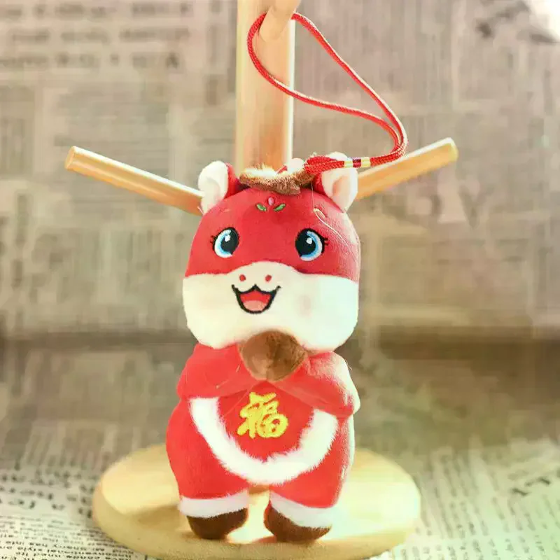 2026年馬年マスコットキーホルダー漫画ぬいぐるみポニーペンダント干支馬バックパック吊り下げ飾りホリデー祝福ギフト