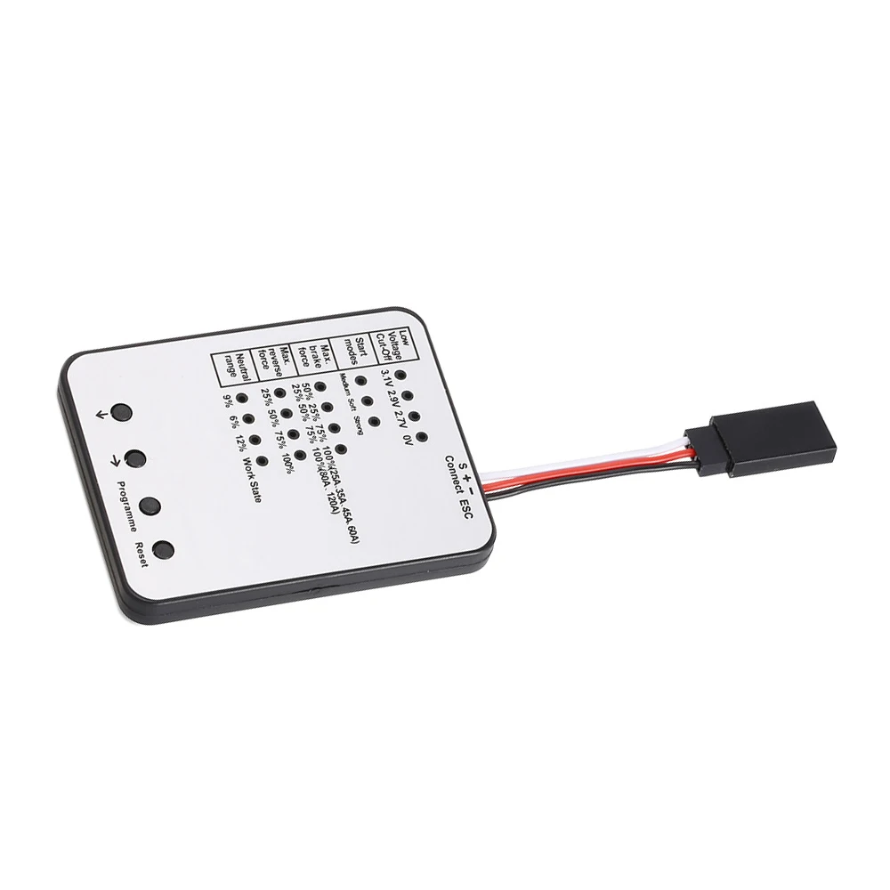 OVERTREFFEN HOBBY LED Programmeerkaart Elektronische Snelheidsregelaar Programma voor RC Auto 25/35/45/60/80/120/150 Borstelloze ESC