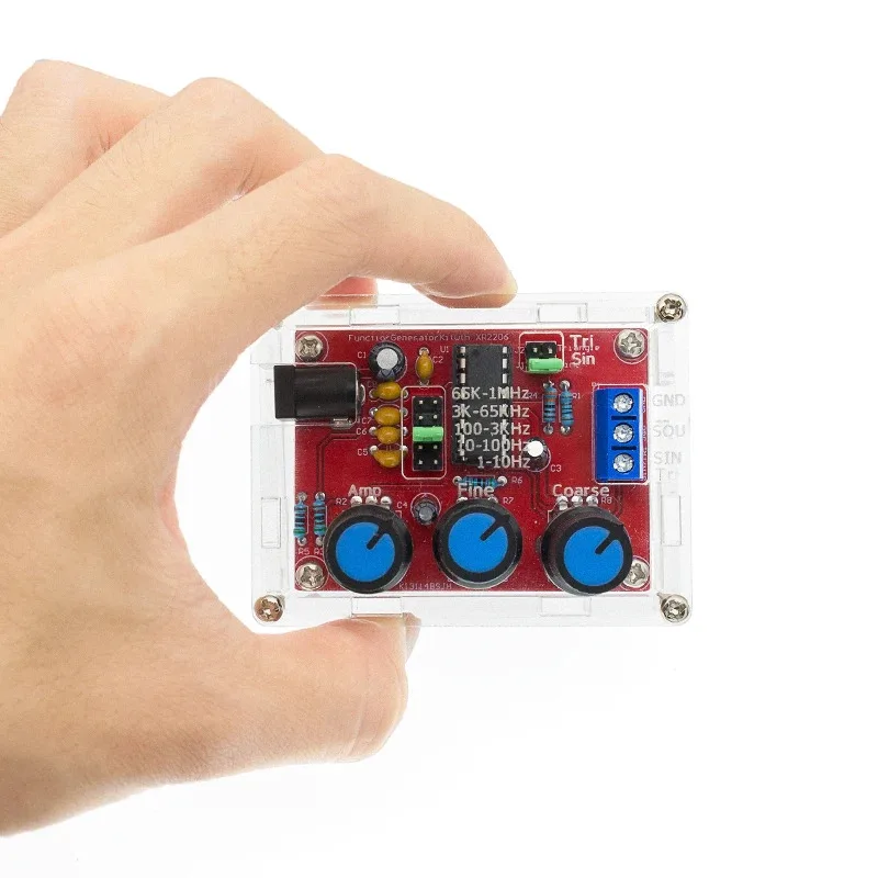 

1Hz -1MHz XR2206 Function Signal Generator DIY Kit Sine/Triangle/Square Output Signal Generator Adjustable Frequency Amplitude