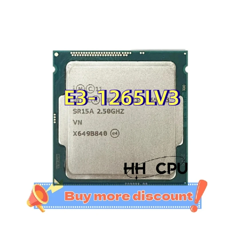 Xeon E3-1265L V3 E3 1265Lv3 E3 1265L V3 2.5 GHz มือสอง4C 8T 45W LGA 1150