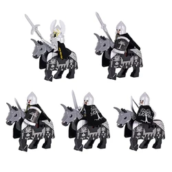 Medieval Military Gondor Knights lotr Figures Set Warrior Armored Soldiers War Horse Army Weapons Shield Sword Helmet Bricks Toy