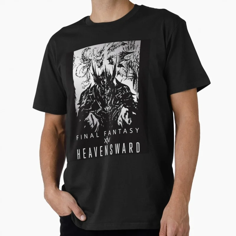 

Final Fantasy 14 Heavensward Game Gift T shirt for RPG gamer 100% cotton Short Sleeve Graphic Clothes All size tops S-6XL