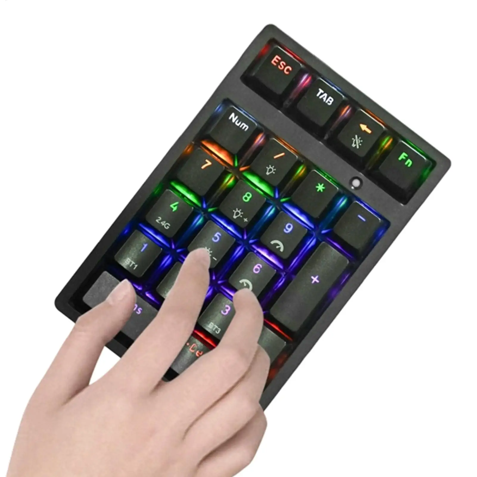 

K18 Цифровая клавиатура USB Механическая компактная клавиатура 21 клавиша Беспроводная проводная Bluetooth-зуб 2,4G Цифровая клавиатура со светодиодной подсветкой RGB