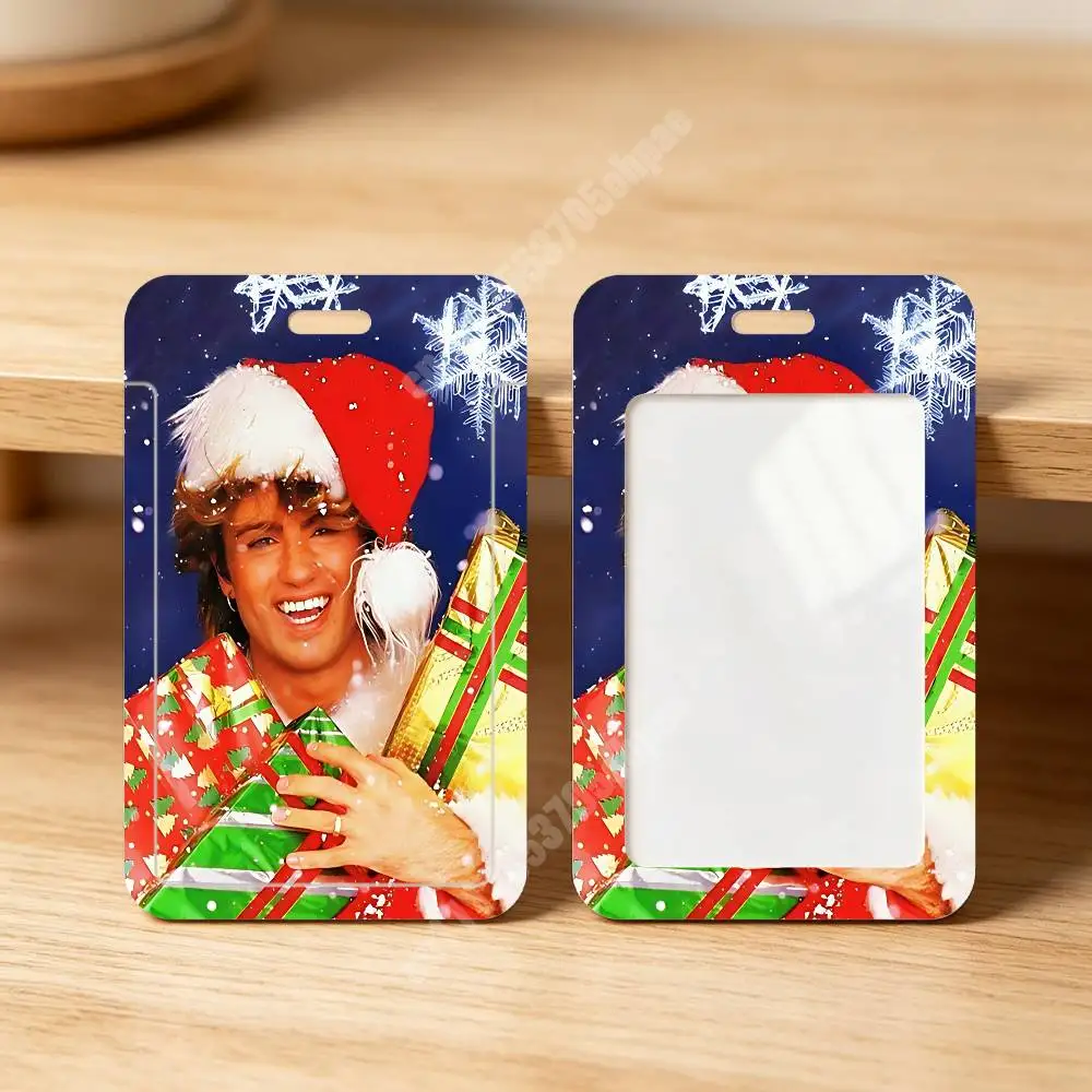 Wham G-George M-Michael Last Christmas Plastic Card Holder Staff ID Card Clear Transparent Campus Access Name Tag