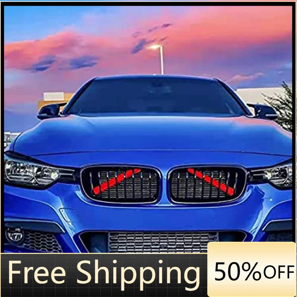 

Radiator Grill Insert Trim For BMW F10 F11 F02 F30 F32 3 4 5 7 Series Car Bumper Stripes Decorative Cover Stickers Sport Style