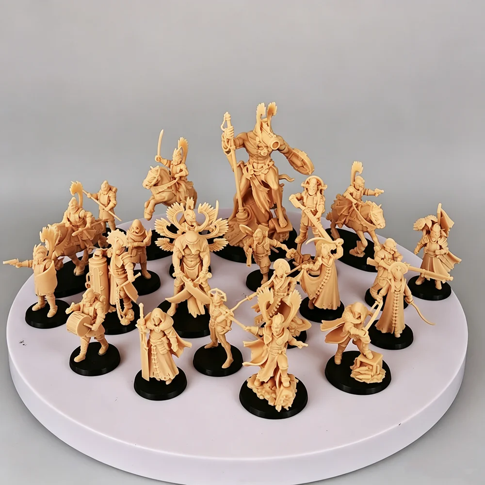 16pcs-41pcs-trench-expedition-cavalry-piece-model-3d-printed-unpainted-resin-white-model-kit-decoration-crafts