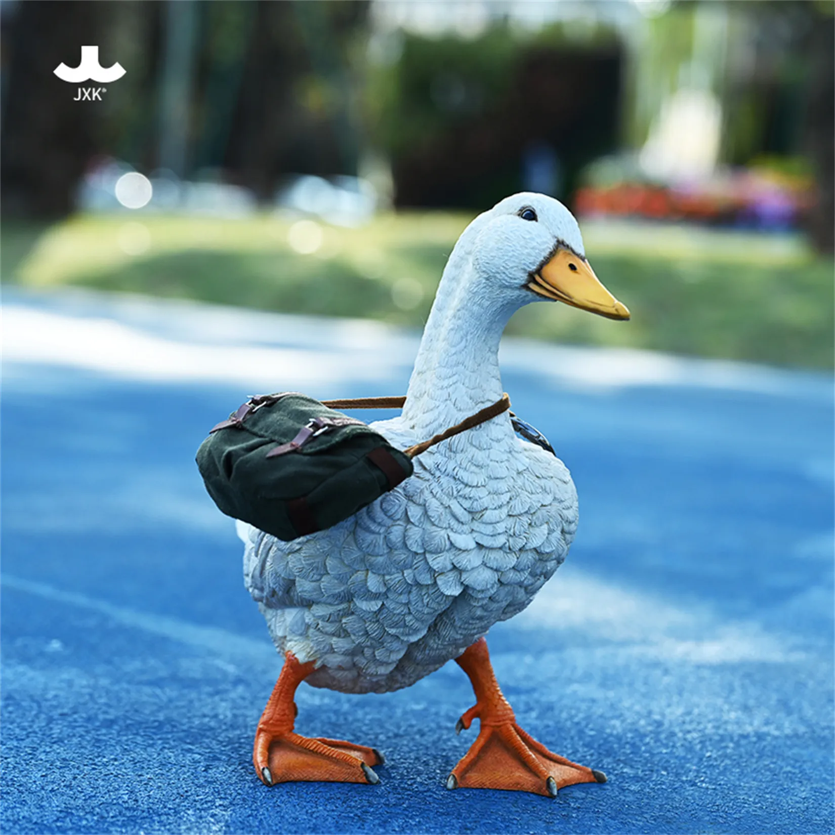 

JXK 1/1 Travel Duck Model Realistic Animal Figure Scene Desk Collection Decoration Birthday Gift Photography Props