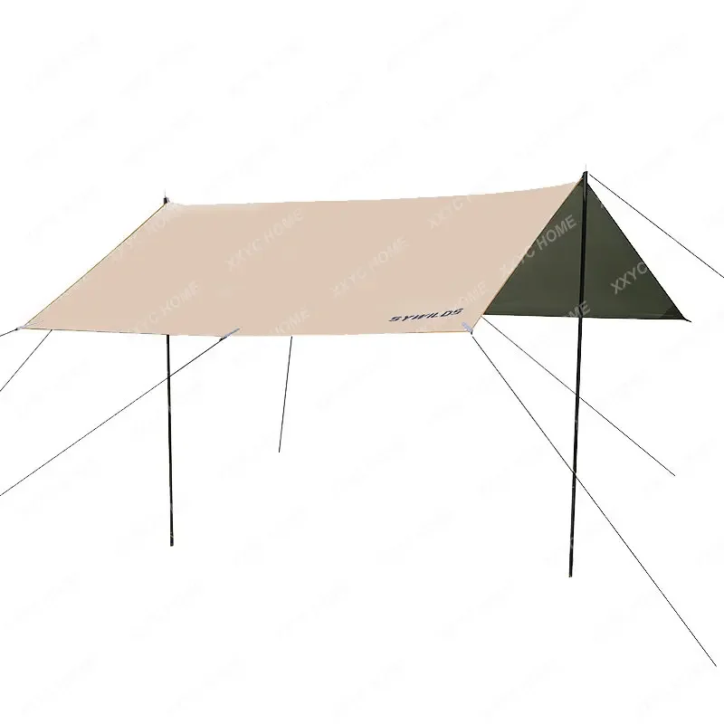 

Canopy Tent Outdoor Camping Sunshade Silver Pastebrushing Picnic Square Hexagonal Large Curtain Sunshade Portable beach tent