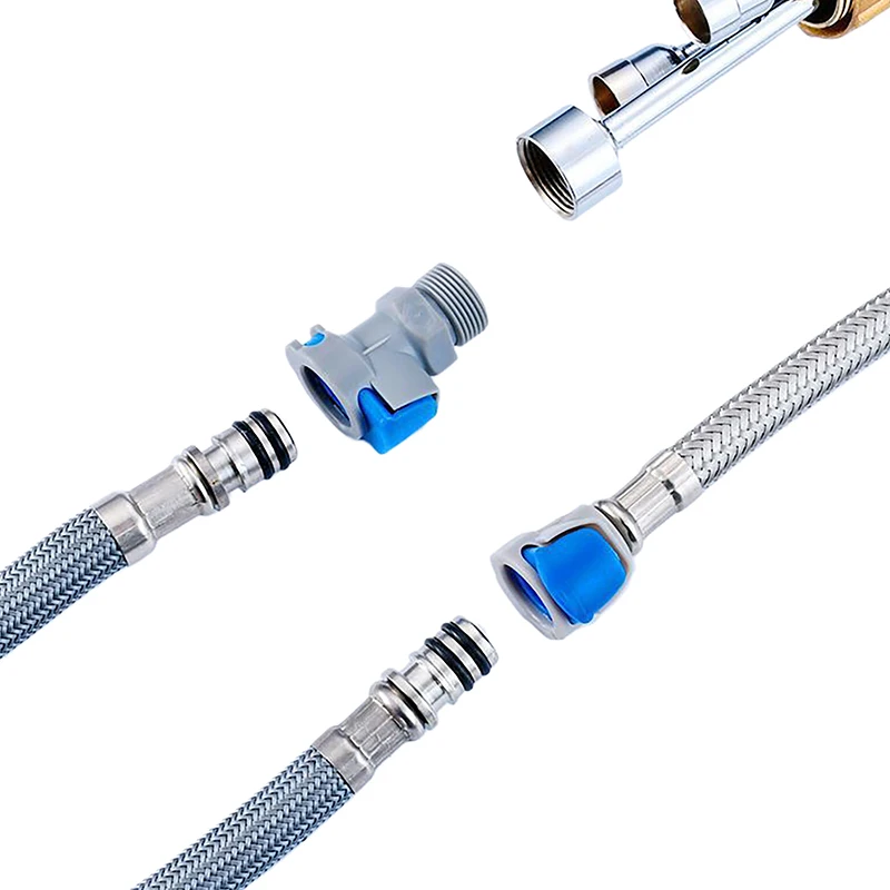 M15*1 Quick Connection Tap Connector w/ M10 Inlet for Home Kitchen and Water Hose