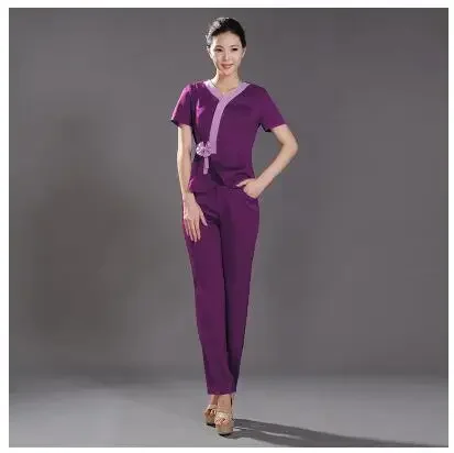 Seragam Pijat Thailand Musim Panas Setelan Celana Kerja SPA Salon Kecantikan Wanita Kecantikan Baru