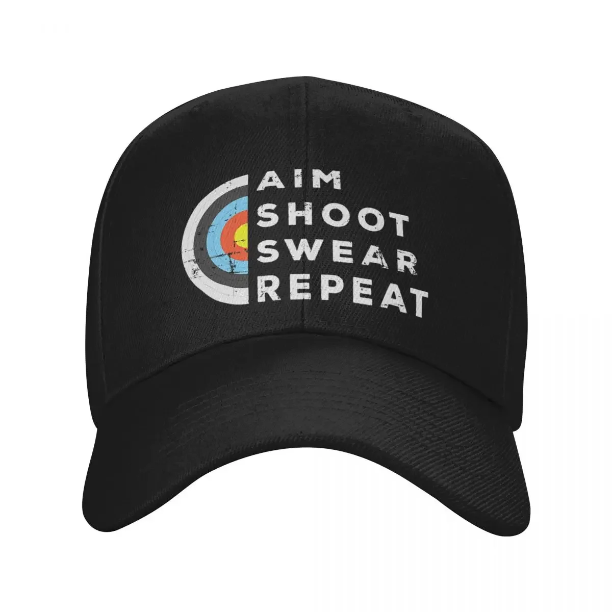 Aim Shoot Swear Repeat Archery Costume Archer Gift Archery Baseball Cap Hat Baseball Cap Hood Trucker Hats For Men Women's